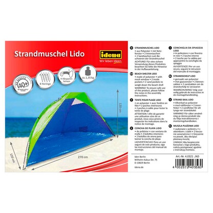 Artikelbild 5 für Idena Strandmuschel Lido, schwarz Kunstfaser, Kunststoff, Artikelnummer 277279