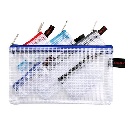 Artikelbild 6 für FolderSys Reißverschlussbeutel DIN lang transparent/blau 0,15 mm, 1 St., Artikelnummer 101933