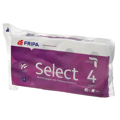 Artikelbild 3 für FRIPA Toilettenpapier Select 4-lagig, 8 Rollen, Artikelnummer 532626