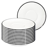 Artikelbild 1 für ID Fine Untertassen Modest Black Lona weiß Ø 15,0 cm, 12 St., Artikelnummer 633788