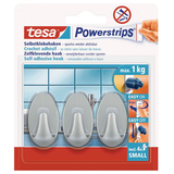 Artikelbild 1 für tesa Oval Small Klebehaken für max. 1,0 kg, 1,4 x 3,4 cm, 3 St., Artikelnummer 739117