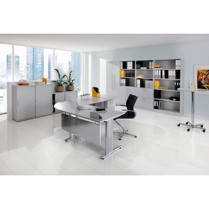 Artikelbild 4 für HAMMERBACHER Regalschrank 7700 CE, V7700/5/5/CE lichtgrau 80,0 x 42,0 x 200,4 cm, 1 St., Artikelnummer 861056