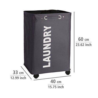 Artikelbild 4 für WENKO Wäschekorb Quadro grau, 1 St., Artikelnummer 531634