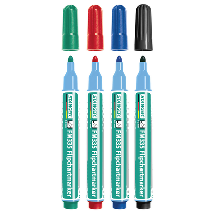 Artikelbild 2 für STANGER FM335 Flipchart-Marker farbsortiert 1,0 - 3,0 mm, 4 St., Artikelnummer 436711