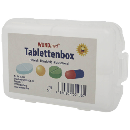 Artikelbild 2 für WUNDmed® Tablettenbox farbsortiert (rot, grün, blau, gelb, transparent), 1 St., Artikelnummer 470466