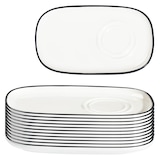 Artikelbild 1 für ID Fine Untertassen Modest Black Mesa weiß Ø 22,0 cm, 12 St., Artikelnummer 633809