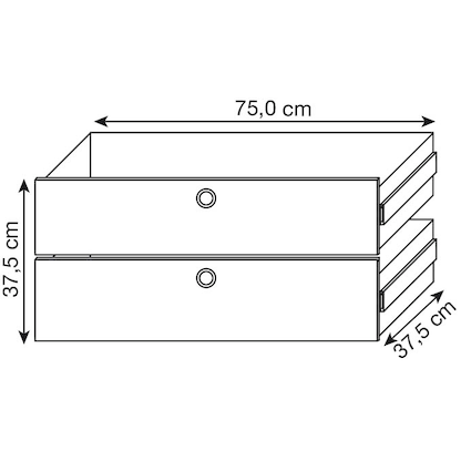 Artikelbild 2 für viasit System4 Schubladen taupe 75,0 x 37,5 x 37,5 cm, Artikelnummer 501781