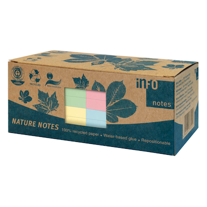 Artikelbild 2 für inFO Recycling Haftnotizen 5654-88BOX farbsortiert, 12 Blöcke, Artikelnummer 883379