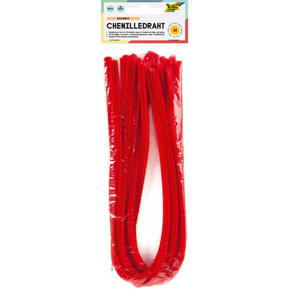 Artikelbild für folia Pfeifenreiniger hochrot Chenilledraht Ø 8,0 mm, 10 St., Artikelnummer 326864