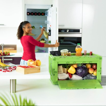 Artikelbild 5 für relaxdays Klappbox 60,0 l grün 58,5 x 39,5 x 32,5 cm, 1 St., Artikelnummer 452307