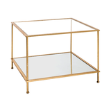 Artikelbild 1 für HAKU Möbel Beistelltisch rechteckig Glas gold 60,0 x 60,0 x 45,0 cm, 1 St., Artikelnummer 557623