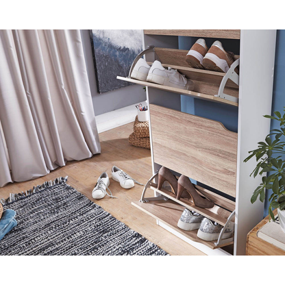 Artikelbild 8 für WOHNLING Schuhschrank, WL5.036 weiß 4 Fachböden 60,0 x 24,0 x 150,0 cm, Artikelnummer 905767