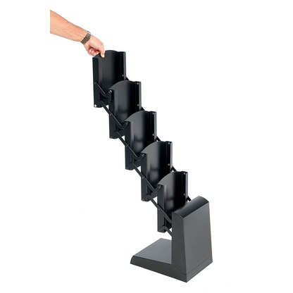 Artikelbild 2 für update displays Prospektständer schwarz DIN A4 5 Fächer 25,8 x 34,3 x 135,5 cm, 1 St., Artikelnummer 217487
