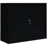 Artikelbild 1 für LÜLLMANN Schiebetürenschrank, 555139 tiefschwarz 2 Fachböden 120,0 x 45,7 x 105,0 cm, Artikelnummer 183339