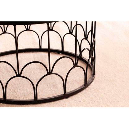 Artikelbild 6 für WOHNLING Couchtisch rund Massivholz schwarz 60,0 x 60,0 x 36,0 cm, 1 St., Artikelnummer 314639