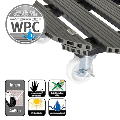 Artikelbild 6 für WAGNER® design yourself Pflanzenroller WPC GH 0565 Kunststoff, Ø 50,0 cm anthrazit rund, 1 St., Artikelnummer 418687