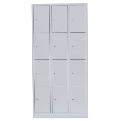 Artikelbild 2 für LÜLLMANN Schließfachschrank lichtgrau 520430, 12 Schließfächer 88,5 x 50,0 x 180,0 cm, Artikelnummer 831026