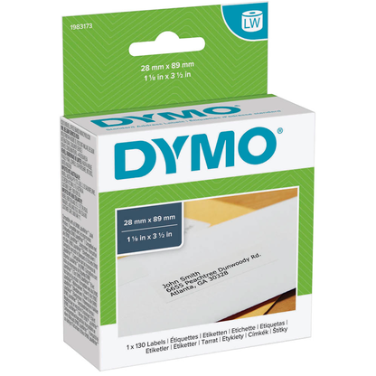 Artikelbild 2 für DYMO Etikettenrolle für Etikettendrucker 1983173 weiß, 28,0 x 89,0 mm, 1 x 130 Etiketten, Artikelnummer 288934