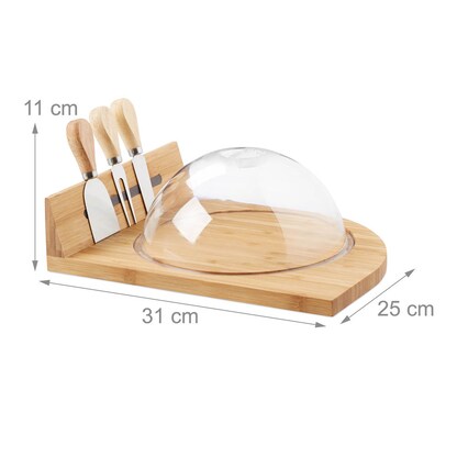 Artikelbild 5 für relaxdays Käse-Set Natur 31,0 x 25,0 cm, 1 Set, Artikelnummer 361537
