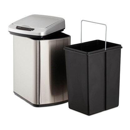 Artikelbild 5 für relaxdays Sensor Mülleimer 12,0 l silber, 1 St., Artikelnummer 521957
