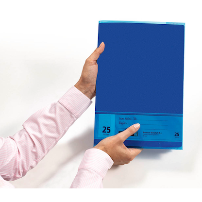 Artikelbild 5 für HERMA Heftumschlag transparent blau Kunststoff DIN A4, Artikelnummer 757267