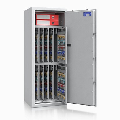 Artikelbild 3 für ISS safe4key Schlüsseltresor lichtgrau mit 880 Haken, Elektronikschloss, 50,0 x 42,0 x 130,0 cm, 1 St., Artikelnummer 850402