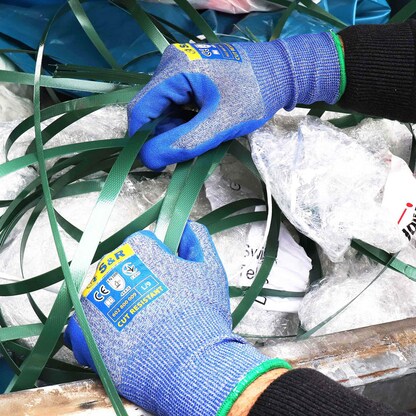 Artikelbild 7 für S&R unisex Arbeitshandschuhe blau Größe 10, 1 Paar, Artikelnummer 316857