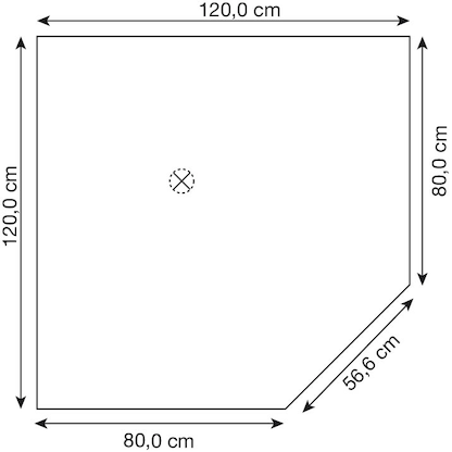 Artikelbild 2 für HAMMERBACHER Verbindungsplatte höhenverstellbar Haziender lichtgrau, silber Trapezform 120,0 x 80,0 x 65,5 - 82,5 cm, Artikelnummer 792028