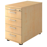 Artikelbild 1 für HAMMERBACHER Prokura Standcontainer ahorn 5 Auszüge Kunststoff-Stangengriff silber 42,8 x 80,0 x 72,0 - 76,0 cm, Artikelnummer 184911