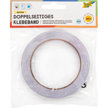 Artikelbild für folia doppelseitiges Klebeband 10,0 mm x 18,0 m, 1 Rolle, Artikelnummer 603865