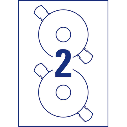 Artikelbild 5 für AVERY Zweckform CD-Etiketten L6015-25 weiß, 50 Etiketten , Artikelnummer 345280