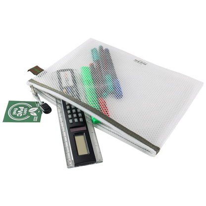 Artikelbild 2 für FolderSys Reißverschlussbeutel DIN A5 transparent/taupe 0,15 mm, 1 St., Artikelnummer 102034