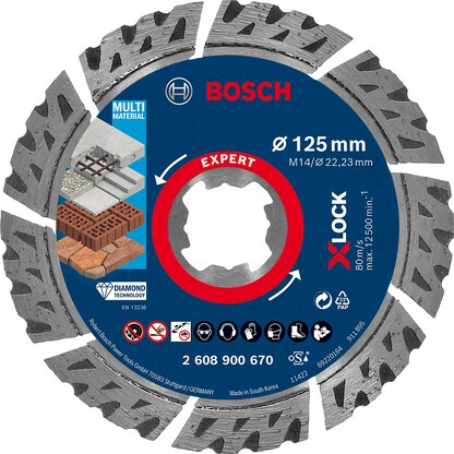 Artikelbild für BOSCH Diamant-Trennscheibe EXPERT MultiMaterial X-LOCK, 1 St., Artikelnummer 218907