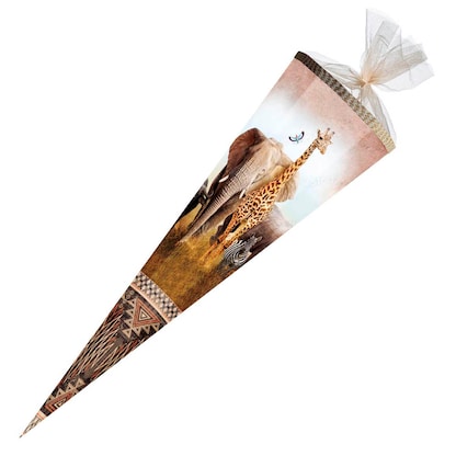 Artikelbild für Nestler Tradition in Emotion Schultüte Safari 85,0 cm braun/weiß, Artikelnummer 280087