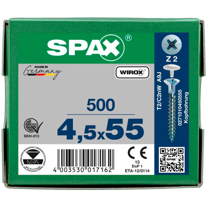Artikelbild 6 für SPAX® Universalschrauben Z2 Senkkopf WIROX 0271010450555 4,5 mm x 55 mm, 500 St., Artikelnummer 394789