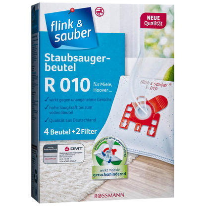 Artikelbild für flink & sauber R 010 Staubsaugerbeutel, 4 St., Artikelnummer 539390