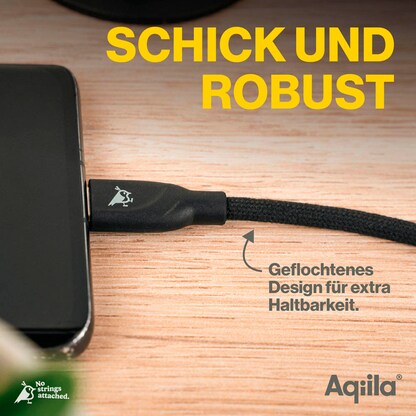 Artikelbild 7 für Aqiila® CB11 Ladekabel schwarz, Kabellänge: 1,0 m, 240 Watt, Artikelnummer 511448