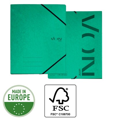 Artikelbild 6 für VON LEITZ Ringbuch 2-Ringe grün 2,5 cm DIN A4, 1 St., Artikelnummer 635338