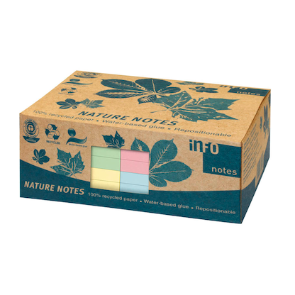 Artikelbild 2 für inFO Recycling Haftnotizen 5655-88BOX farbsortiert, 12 Blöcke, Artikelnummer 883393