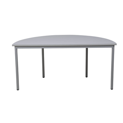Artikelbild für Gürkan Mehrzwecktisch grau halbrund, Vierkantrohr grau, 160,0 x 80,0 x 75,0 cm, Artikelnummer 824540
