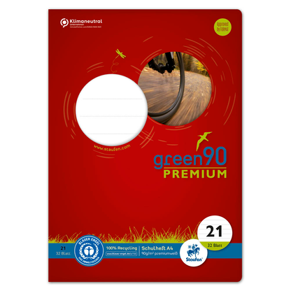 Artikelbild 3 für Staufen® Schulheft Premio Lineatur 21 liniert DIN A4 ohne Rand, 32 Blatt, 1 St., Artikelnummer 974889