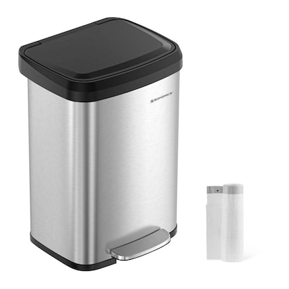 Artikelbild 2 für SONGMICS Mülleimer 50,0 l silber, 1 St., Artikelnummer 291027