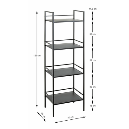 Artikelbild 2 für HAKU Möbel Beistellregal schwarz 40,0 x 30,0 x 128,0 cm, 1 St., Artikelnummer 296776