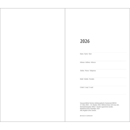 Artikelbild 2 für geiger notes Taschenkalender Wochenplaner Septimus 2026 schwarz, 1 St., Artikelnummer 550739