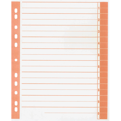 Artikelbild für Wekre Trennblätter DIN A4 1-0 weiß/orange, 230 g/m², 100 Blatt, Artikelnummer 630519