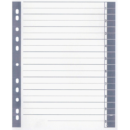 Artikelbild für Wekre Trennblätter DIN A4 1-0 weiß/grau, 230 g/m², 100 Blatt, Artikelnummer 630529