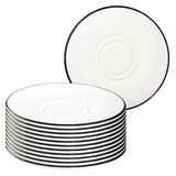 Artikelbild 1 für ID Fine Untertassen Modest Black Lona weiß Ø 19,0 cm, 12 St., Artikelnummer 633897