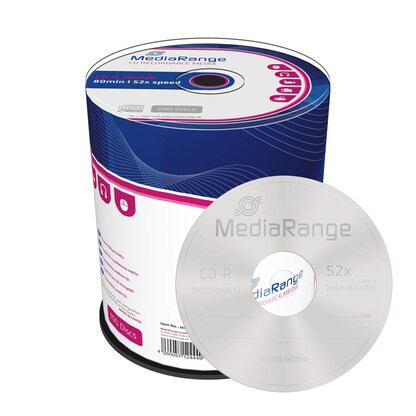 Artikelbild für MediaRange CD-R 700 MB, 100 St., Artikelnummer 837021