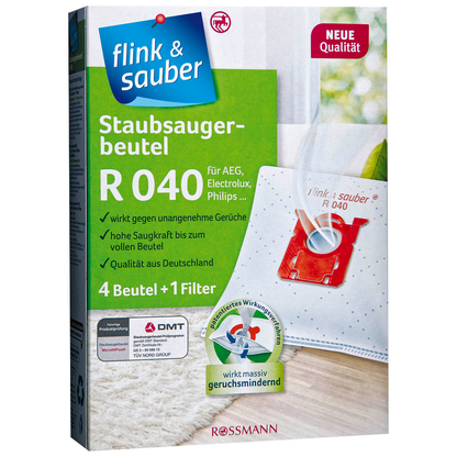 Artikelbild für flink & sauber R 040 Staubsaugerbeutel, 4 St., Artikelnummer 539407