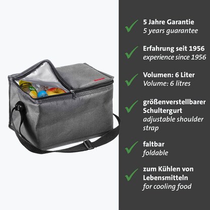 Artikelbild 6 für WESTMARK Kühltasche Gerda Stoff grau 52252270, Artikelnummer 996393